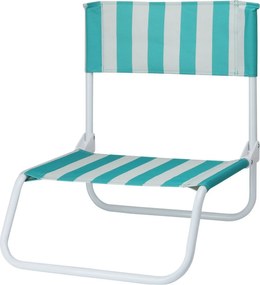 Scaun de plajă pliabil Stripes, 65 x 44 x 19 cm, verde