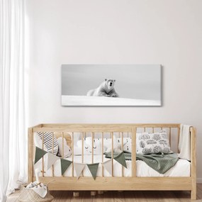 Tablou - Urs polar,alb-negru (120x50 cm)