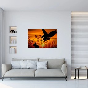 Tablou cu silueta prădătorului (90x60 cm)
