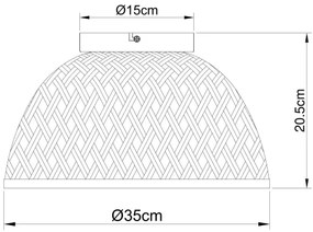 Lustră aplicată COLLY 1xE27/15W/230V bambus Globo 15767D