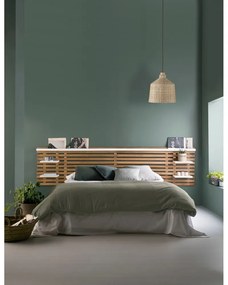 Tăblie de pat albă/în culoare naturală din lemn masiv de pin 240x62 cm Nidra – Marckeric