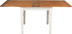 Masa pliabila, L90(180) 90 H80 cm, culoare nuc alb antic, Lemn masiv
