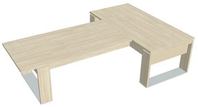 Masă Verno+ S 200 x 300 cm, cu extensie, salcâm / vanilie