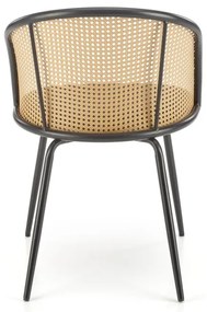 Scaun K508 ratan – velvet gri