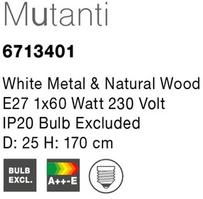 Lampadar / Lampa de podea design modern Mutanti alb NVL-6713401