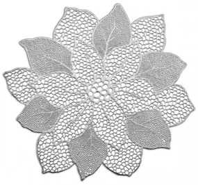 Suport vesela din PVC, Flower Argintiu, L49xl47 cm