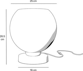 Veioza, Lampa de masa din alama Globe