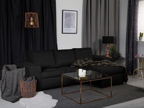 Colțar Scandinavian Choice B111Negru, 232x144x82cm, Picioare: Lemn