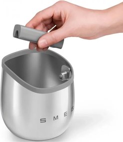 Recipient pentru eliminarea zațului de cafea Smeg ECKB01, finisaj lucios, oțel inoxidabil