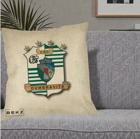 Perna Personalizata CSC Dumbravita Fotbal, 40x40 cm, Crem, Husa Detasabila, Perna Inclusa, BEKZ®