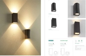 Aplica de perete iluminat exterior up/down IP65 LED Lanesborough