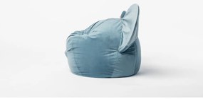 Fotoliu sac catifelat pentru copii The Brooklyn Kids Ears, albastru