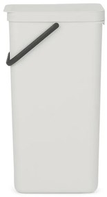 Cos de gunoi colectare selectiva Sort&Go 1005554, 40 L, Maner, Gri deschis