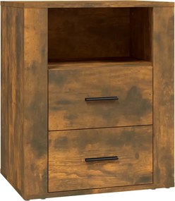 vidaXL Noptieră, stejar fumuriu, 50x36x60 cm, lemn compozit
