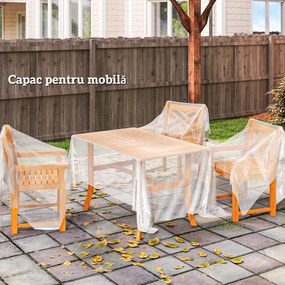 Outsunny Acoperiș pentru Seră 6x10m din PP Anti UV și Impermeabil Transparent | Aosom Romania