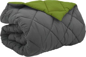 vidaXL Duvet de iarnă Verde și Antracit 200 x 240 cm Microfibră