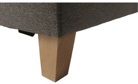 Colţar, material textil gri maroniu TAUPE, model dreapta, BRIDGET