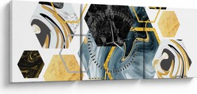 Tablou - Poligon (cu ceas) (90x30 cm)