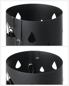 Suport metalic pentru umbrele ANABEL, 17x41 cm, negru SongmicsHome