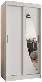 Dulap de haine 100 cm Milain (alb). 1125990