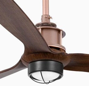 Lustra cu Ventilator si telecomanda JUST FAN M LED cupru/maro