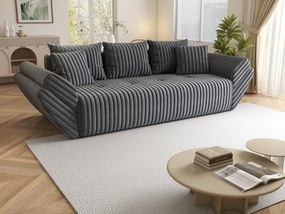 Canapea extensibilă dumonde cu ladă de depozitare si sezut confortabil din spuma high-density, Berlin Ambience Grey 250x100 cm