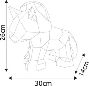 Globo 28088N - decorațiune de masă LED reglabilă, reîncărcabilă BRONDAR LED/4W/5V 1800 mAh unicorn