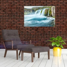 Tablou - Stânci și cascade (90x60 cm)