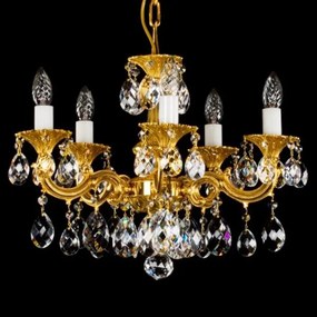 Candelabru Cristal Bohemia Exclusive 5 brate, diam.52cm JARMILA V. CE