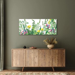 Tablou - Flori de pajiște pictate (120x50 cm)