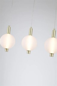 Lustra LED suspendata alama lucios sticla acid Luminique 4Lt
