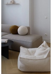 Fotoliu puf pentru copii crem cu tapițerie din țesătură bouclé Chair – Wigiwama