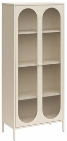 Vitrină crem din metal 80x186x40 cm Luna – Støraa