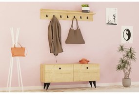 Cuier de perete cu dulap de pantofi Rupa Oak