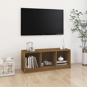809963 vidaXL Comodă TV, maro miere, 104x33x41 cm, lemn masiv de pin