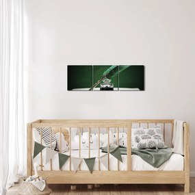 Tablou cu stilou sriind (cu ceas) (90x30 cm)