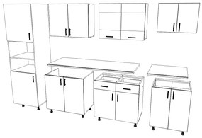 Set haaus V23, Alb, Blat Thermo 28 mm, L 280 cm