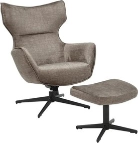 Fotoliu pivotant VOGUE catifea taupe