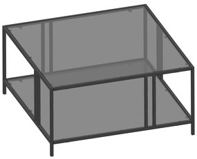 Măsuță de cafea Uranus Black cu sticlăfumurie