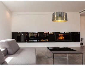 Lustră pe cablu Globo 15450H ABINY 1xE27/60W/230V auriu/negru