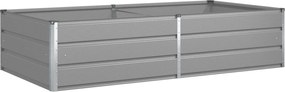 vidaXL Jardinieră Gri deschis 195 x 100 x 45 cm Oțel Galvanizat