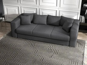 Canapea extensibilă dumonde cu ladă de depozitare si sezut confortabil din spuma high-density, Gloria Enjoy grafit 240x100 cm