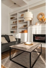 Lustră suspendată pe cablu BOHO 1xE27/60W/230V Ø 20 cm albă