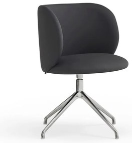 Scaun de sufragerie negru tapițat Mogi – Teulat