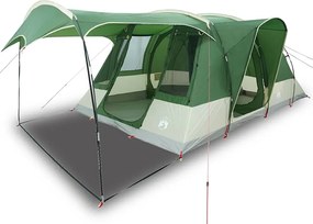 vidaXL Cort de camping tunel pentru 5 persoane, verde, impermeabil