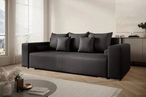 Canapea extensibilă dumonde cu ladă de depozitare si sezut confortabil din spuma high-density, Marbela Antracit 245x100 cm