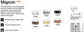 Mini Lampa LED portabila cu baterie, reîncarcabila, Mignon tl, Negru