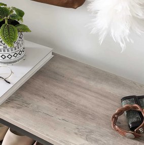 Pantofar TAYLOR TRUFFLE cu cadru negru 100x92,5 cm, 4 rafturi