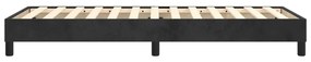 Cadru de pat box spring, negru, 90x200 cm, catifea Negru, 25 cm, 90 x 200 cm