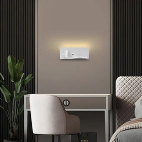 Immax 08285L-LED Aplica LED 3W cu senzor, USB și încărcare wireless, 230V